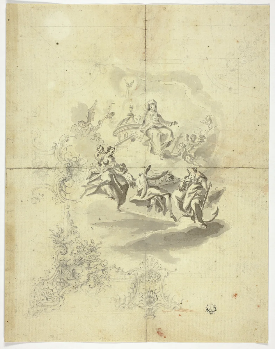 Maria in Excelsis by Unknown Artist, drawing, 1700-1799