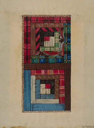 Quilt by Grace Halpin, index of american design, 1936