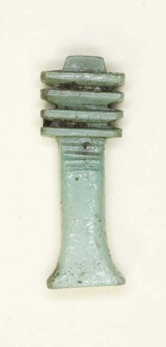 Amulet of a Djed Pillar by Egyptian, metalwork, -1069--30