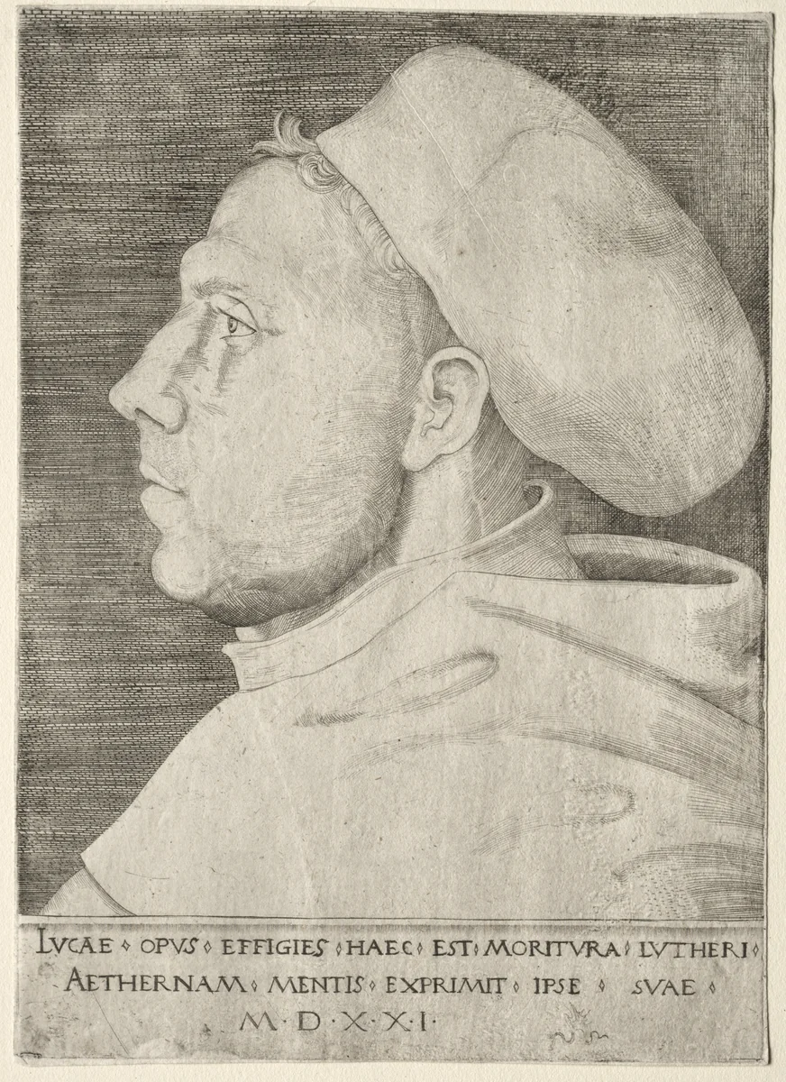 Martin Luther by Lucas Cranach, print