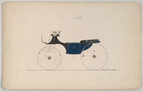 Landaulet #763 by Brewster & Co., drawing, 1850-1870