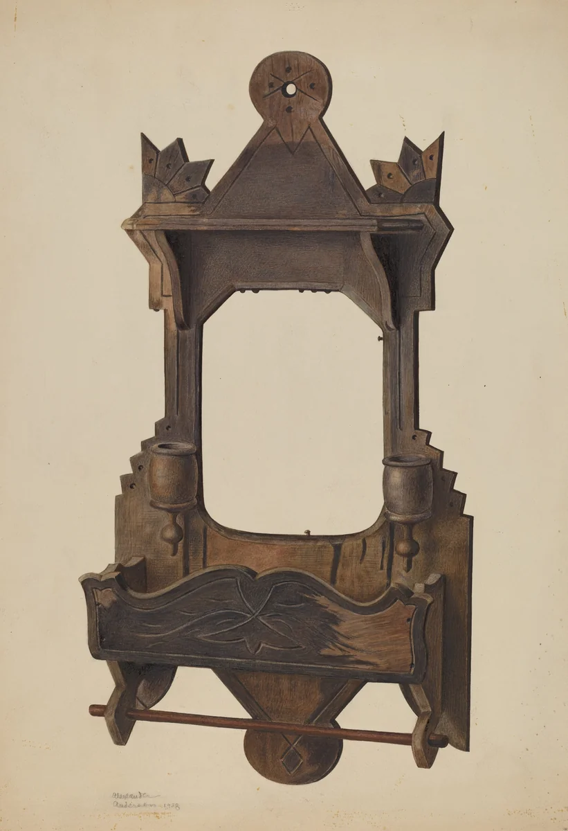 Comb Wall Case by Alexander Anderson, index of american design, 1938