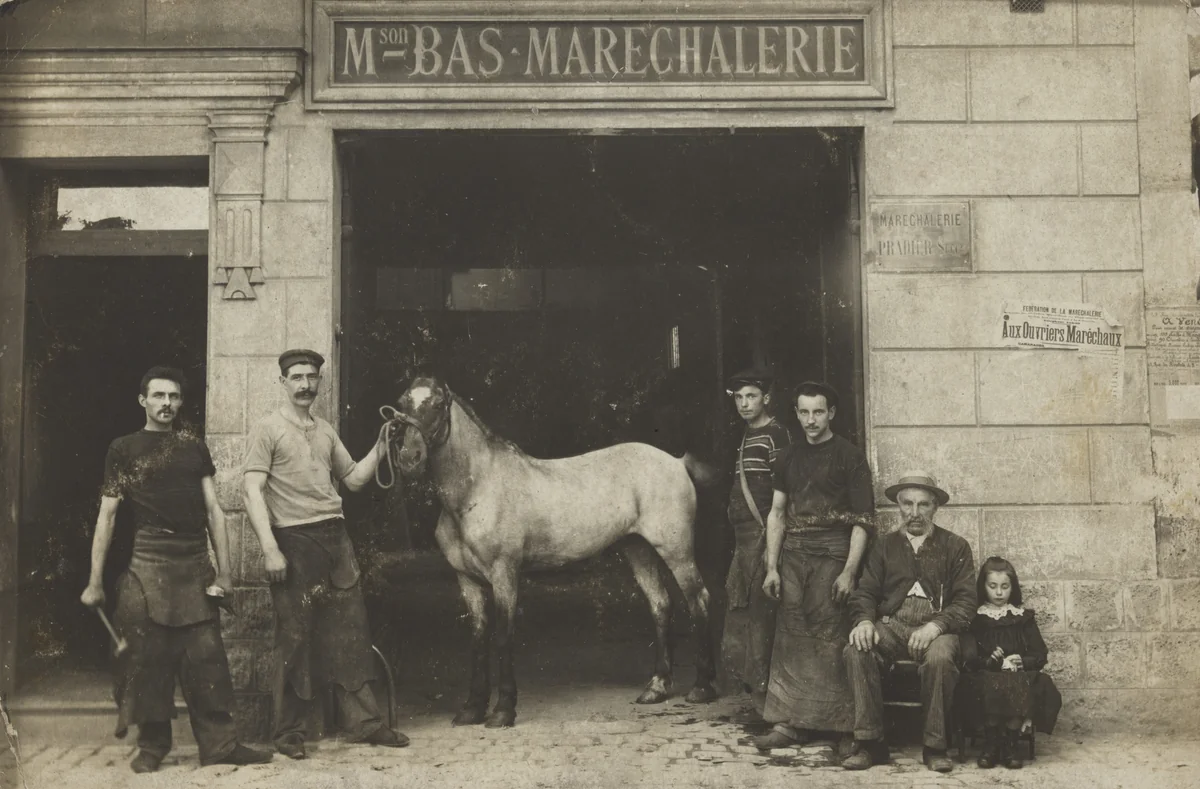 Mson Bas, Maréchalerie Pradier successeur, Plaque Guilleminot, Clermont-Ferrand by Unidentified Photographer, photograph, 1907