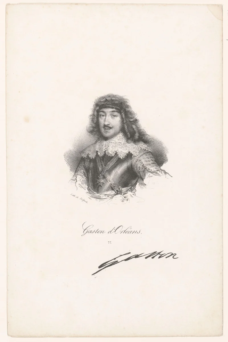 Portret van Gaston van Orléans by anonymous, print, 1818-1842
