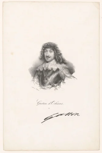 Portret van Gaston van Orléans by anonymous, print, 1818-1842