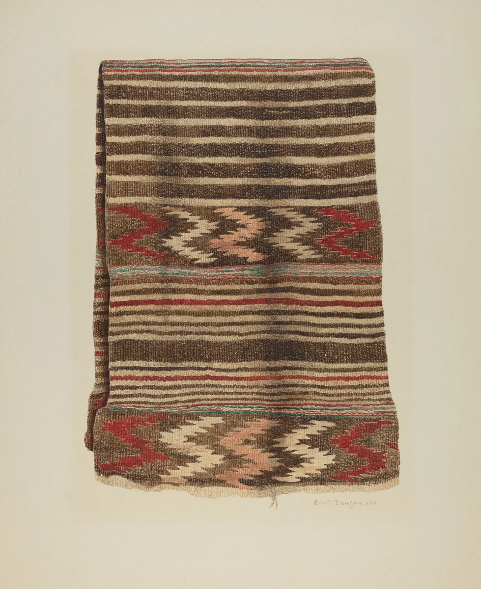 Saddle Blanket by Ethel Dougan, index of american design, 1939
