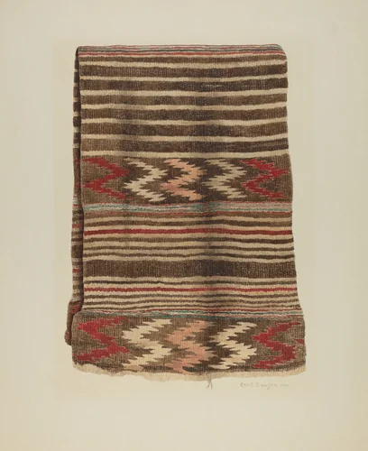 Saddle Blanket by Ethel Dougan, index of american design, 1939