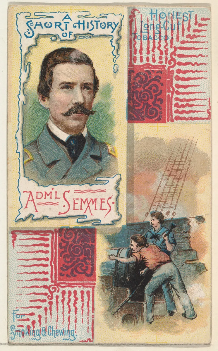 A Short History: Rear-Admiral Raphael Semmes, from the Histories of Generals series (N114) issued by W. Duke, Sons & Co. to promote Honest Long Cut Smoking and Chewing Tobacco by W. Duke, Sons & Co., print, 1888