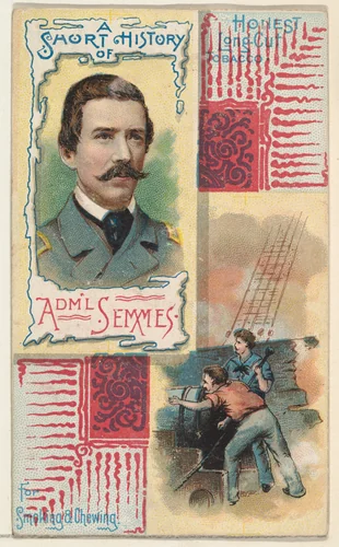 A Short History: Rear-Admiral Raphael Semmes, from the Histories of Generals series (N114) issued by W. Duke, Sons & Co. to promote Honest Long Cut Smoking and Chewing Tobacco by W. Duke, Sons & Co., print, 1888