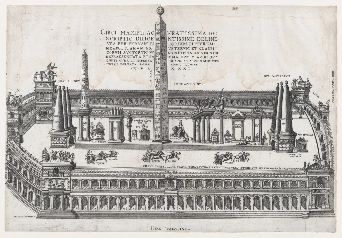 Circus Maximus, from "Speculum Romanae Magnificentiae" by Giovanni Ambrogio Brambilla, print, 1581
