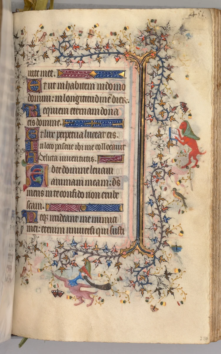 Hours of Charles the Noble, King of Navarre (1361-1425): fol. 220r, Text by Master of the Brussels Initials and Associates, book, 1400-1410