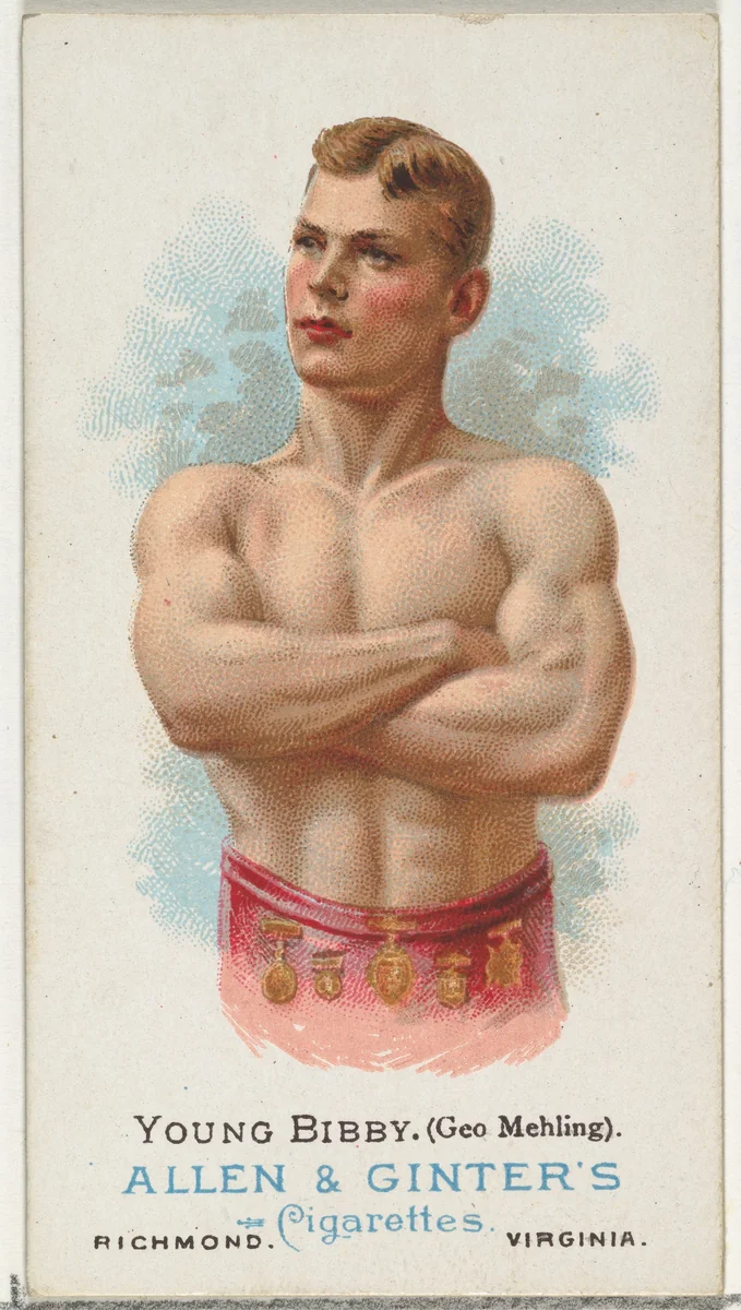 Young Bibby (George Mehling), Wrestler, from World's Champions, Series 1 (N28) for Allen & Ginter Cigarettes by Allen & Ginter, print, 1887