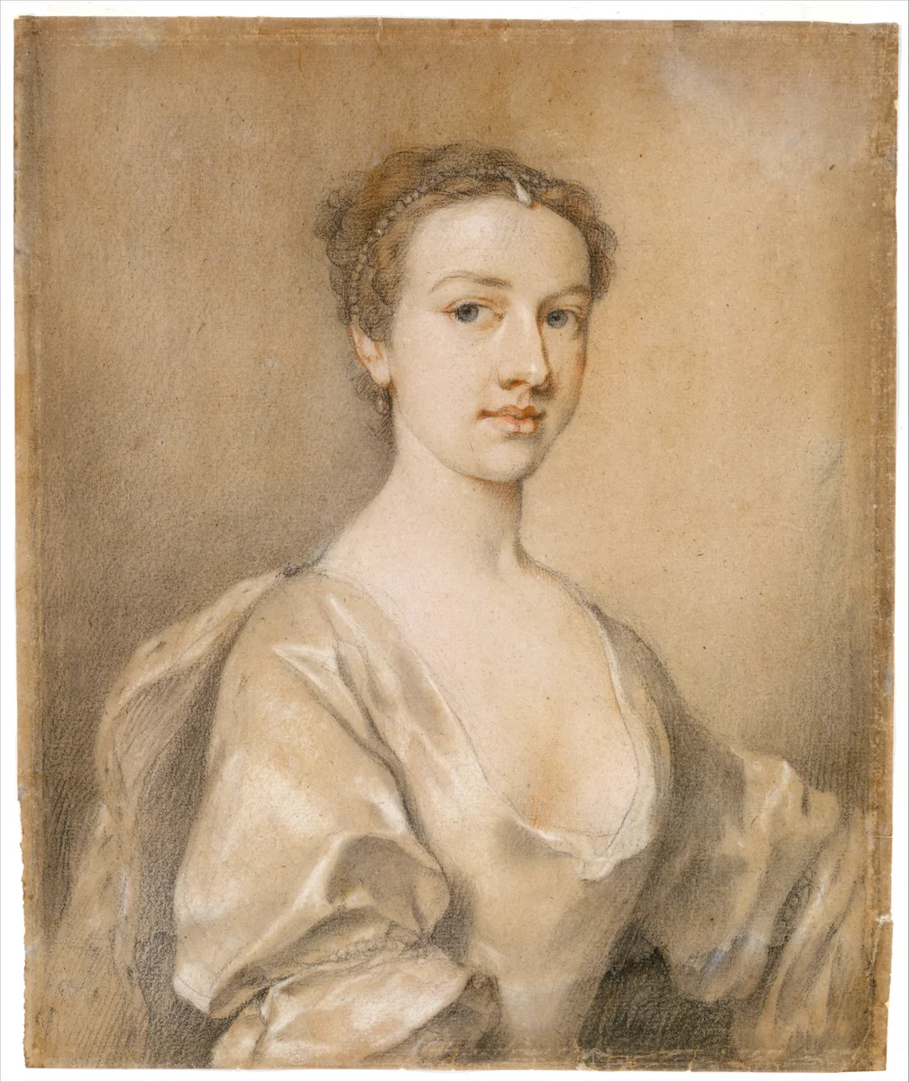 Portrait of a Lady by Jacopo Amigoni, drawing, 1729-1739
