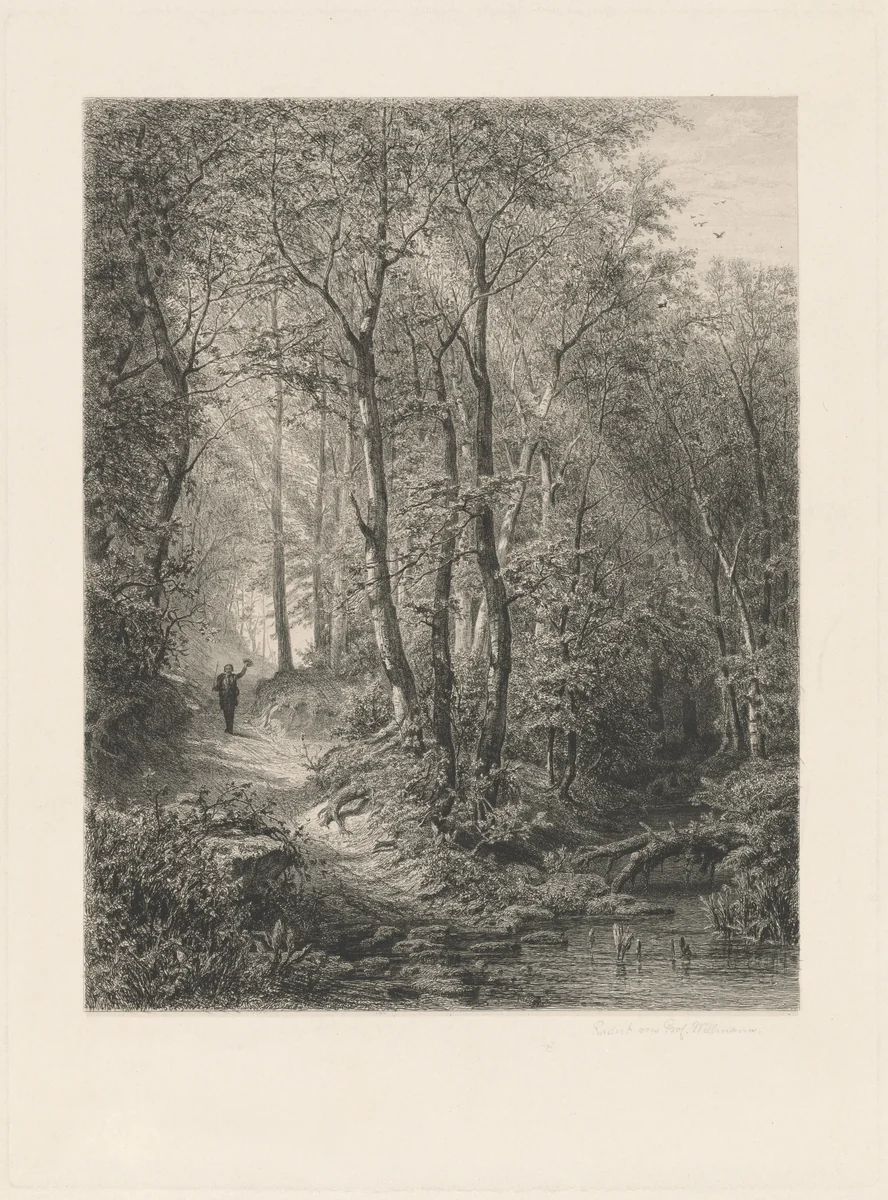 Spring by Eduard Willmann; Julius Mařák, print, 1871