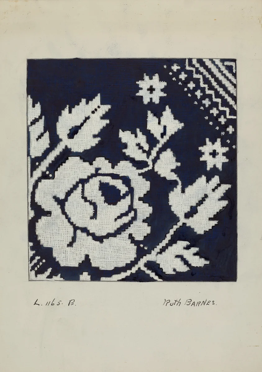 Coverlet by Ruth M. Barnes, index of american design, 1936