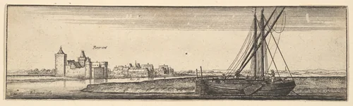 Ruhrort by Wenceslaus Hollar, print, 1642-1644