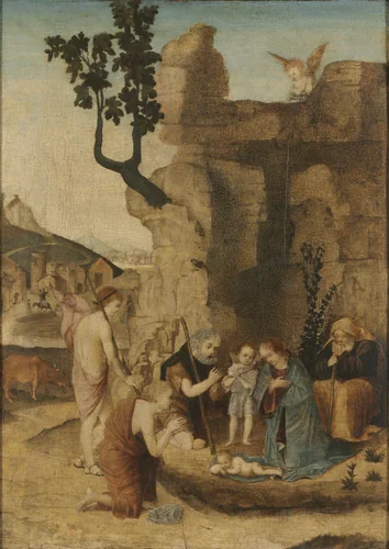 Adoration of the Shepherds by Unknown, painting, 1495-1505