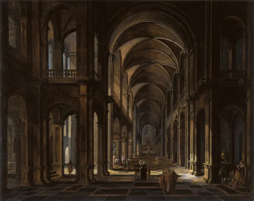 Interior of a Church by Peeter Neeffs the Elder, painting, 1625-1630