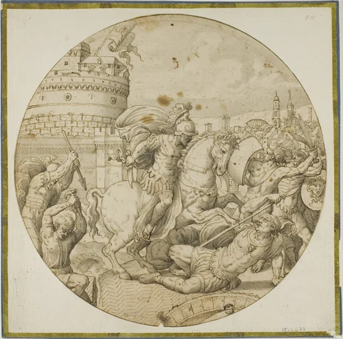 Horatius at the Bridge by Giovanni Battista Cipriani
Polidoro Caldara, drawing, 1747-1785