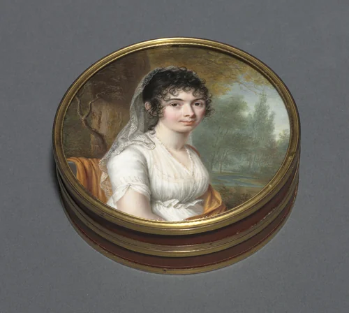 Snuff Box with a Portrait of a Lady by Pierre Louis Bouvier, painting, 1803