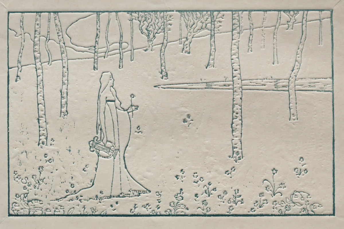 Sappho by Maurice Dumont, print, 1895