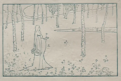 Sappho by Maurice Dumont, print, 1895