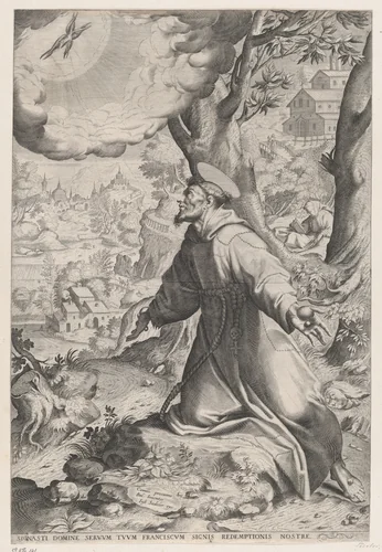 Saint Francis Receiving the Stigmata by Camillo Procaccini, print, 1590-1620