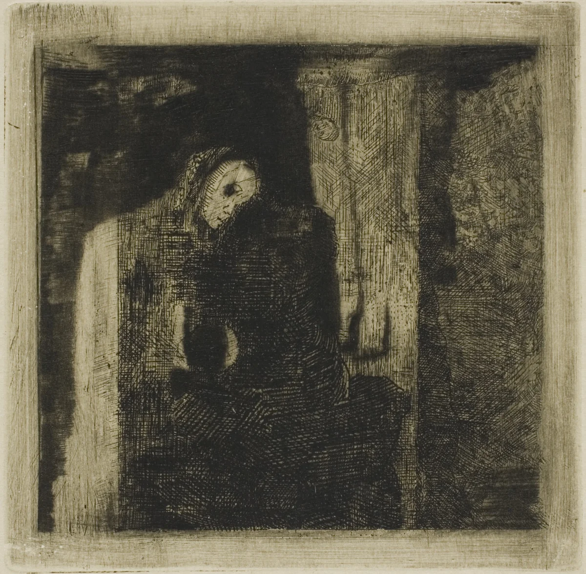 Dream Vision by Odilon Redon, print, 1875-1885