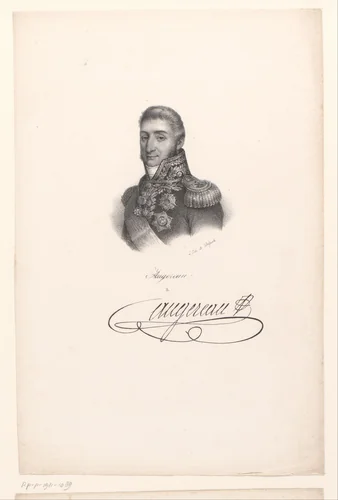 Portret van Pierre Augereau by anonymous, print, 1818-1842