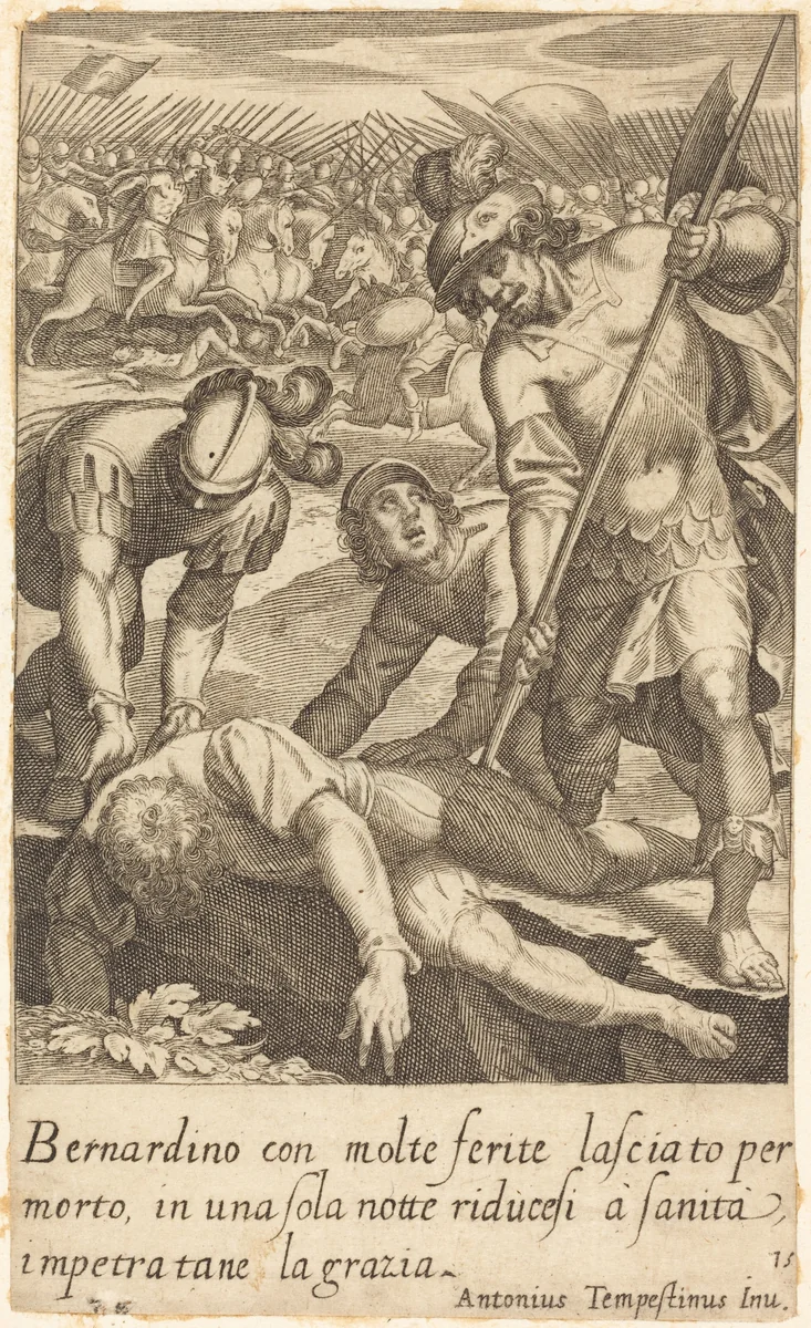 Bernardino by Jacques Callot; Antonio Tempesta, print, 1619