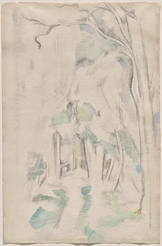 Footpath in the Woods by Paul Cezanne, drawing, 1882-1884