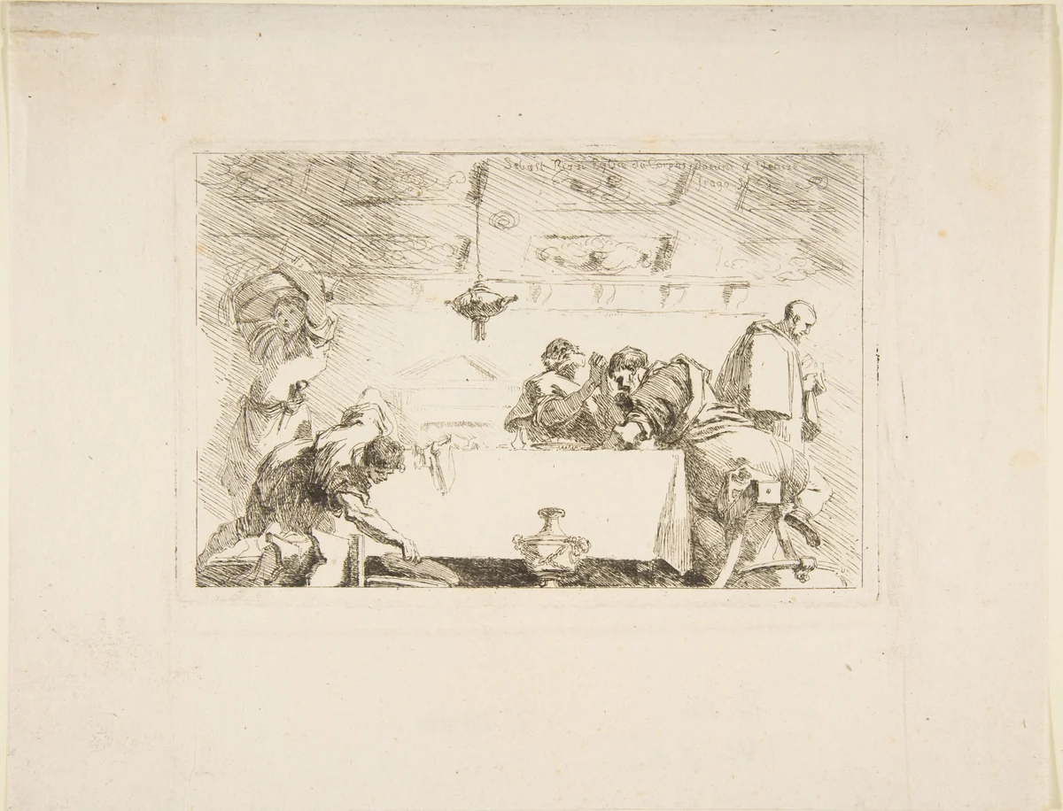 The Last Supper by Jean Honoré Fragonard, print, 1759-1769
