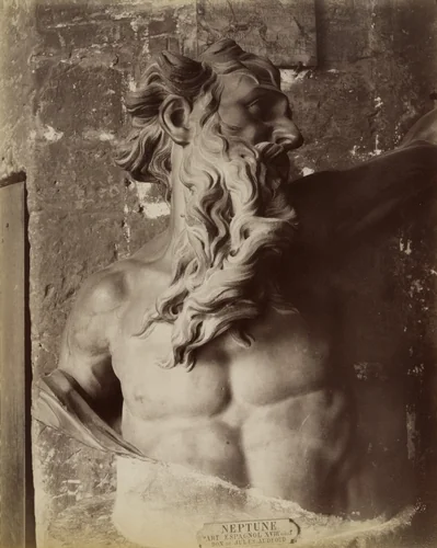 Neptune, art espagnol du XVIIIème siècle, Cluny, Paris by Eugène Atget, photograph, 1911
