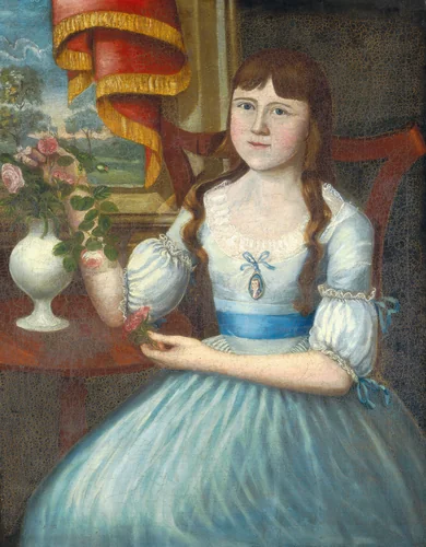 Miss Daggett of New Haven, Connecticut (possibly Amelia Martha) by American 18th Century, painting, 1795