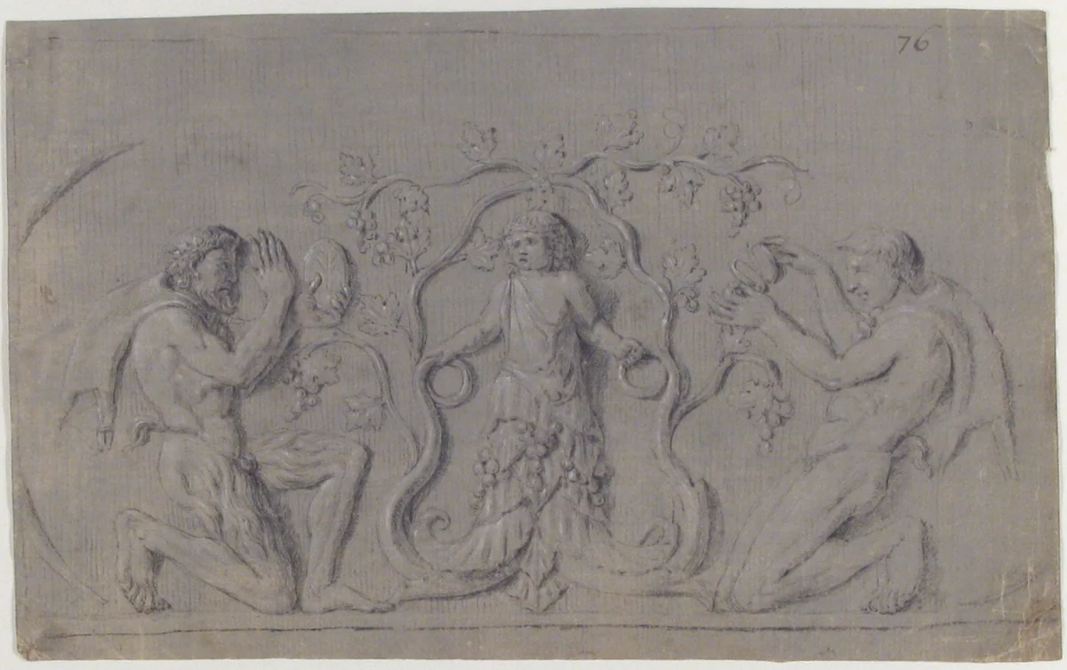 Design for a Figural Relief by anonymous, drawing, 1820-1855