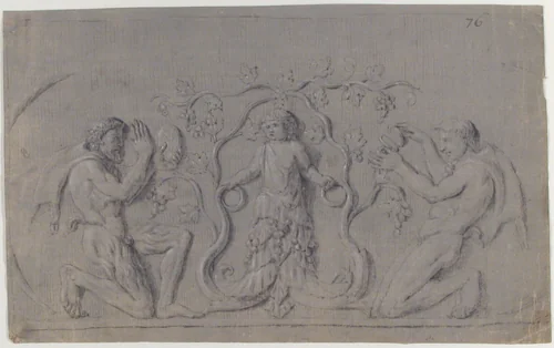 Design for a Figural Relief by anonymous, drawing, 1820-1855