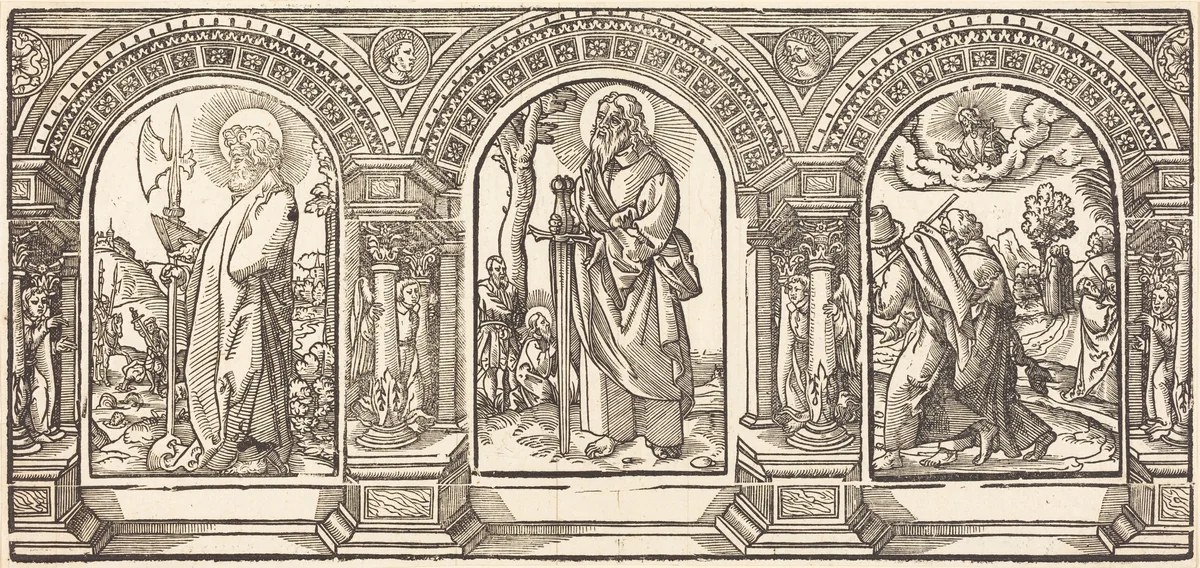 Christ and His Disciples V by Martin Schongauer, print, 1500-1599