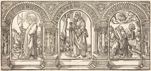 Christ and His Disciples V by Martin Schongauer, print, 1500-1599