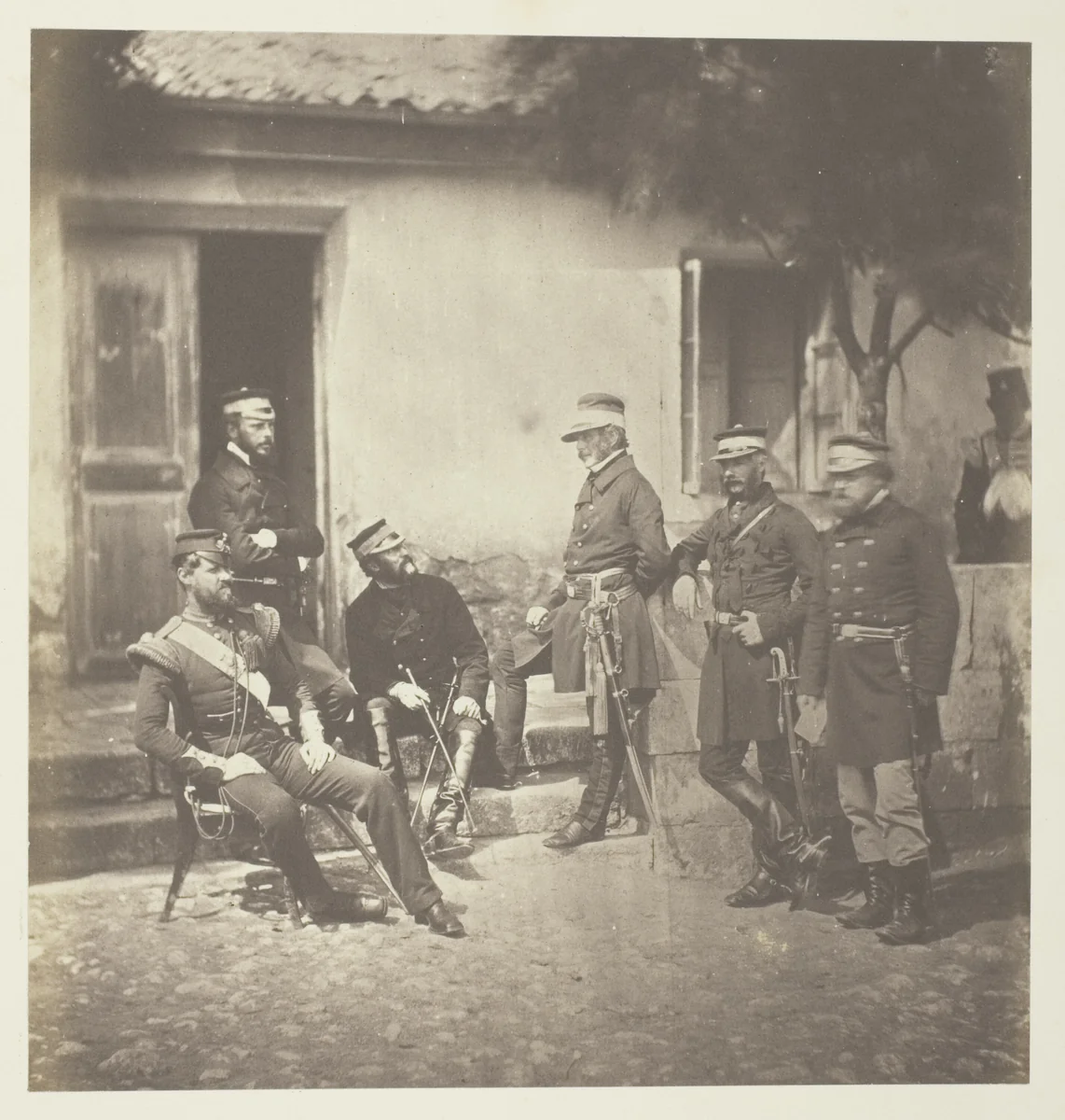 Major General Estcourt and Staff by Roger Fenton, photograph, 1855
