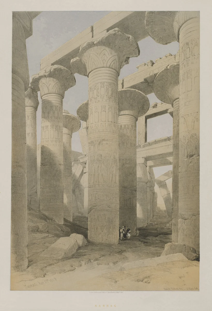 Egypt and Nubia, Volume II: Karnac by Louis Haghe, print, 1847
