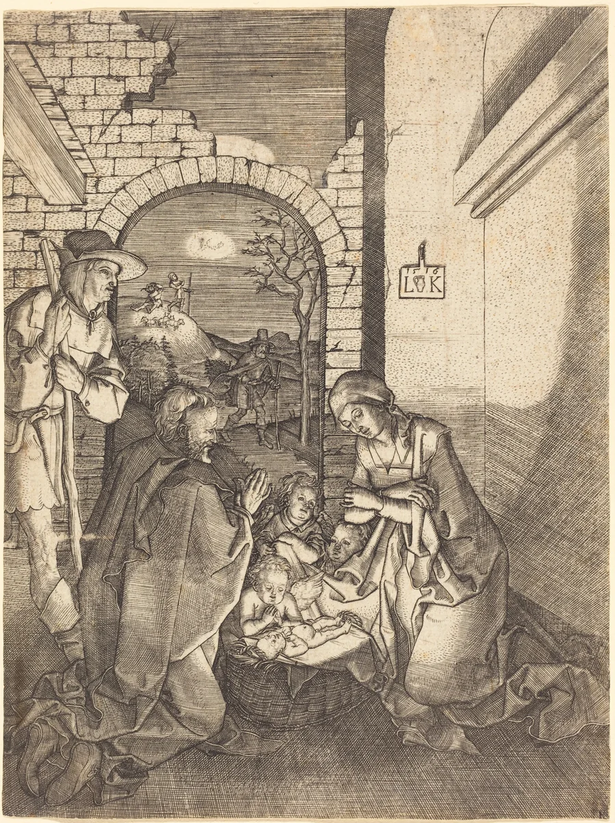 The Nativity by Ludwig Krug, print, 1516