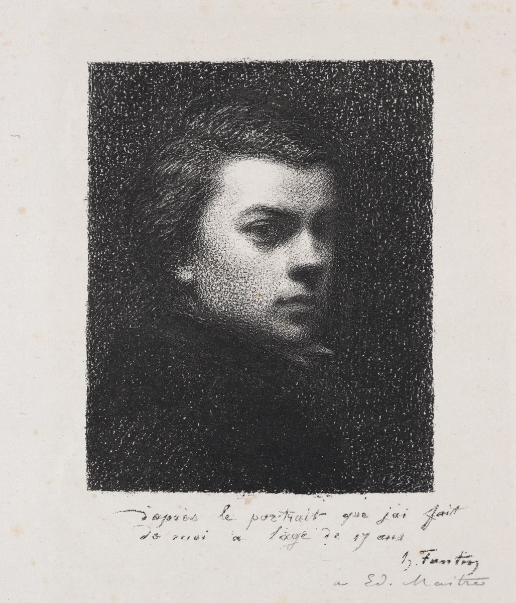 The Artist at 17 Years by Henri Fantin-Latour, print, 1892