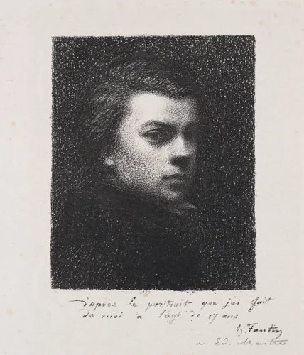 The Artist at 17 Years by Henri Fantin-Latour, print, 1892
