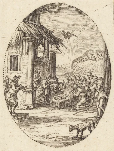 The Adoration of the Shepherds by Jacques Callot, print, 1631