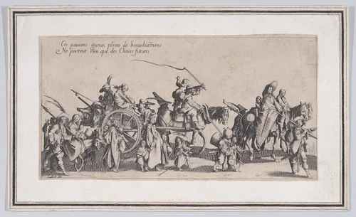 Copy of Les Bohémiens en Marche: L'Arrière-Garde, pièce aussi appelée Le Départ (The Gypsies Travelling: The Rear Guard, also called The Departure), from "Le Bohémiens..." by anonymous, print, 1610-1700