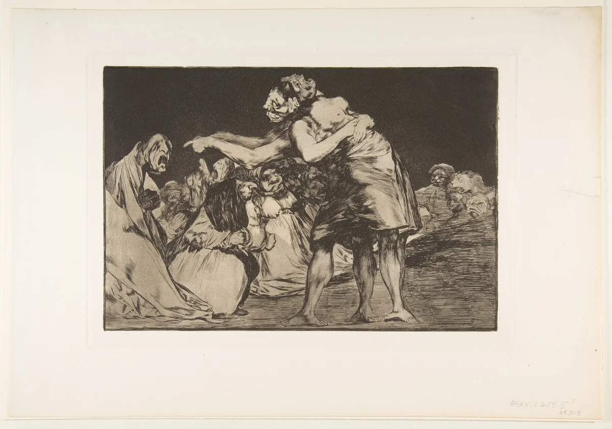 Disorderly Folly, from "The Disparates" (Follies / Irrationalities) by Goya, print, 1810-1820