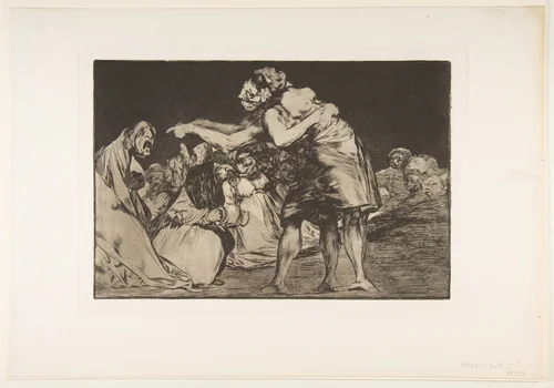 Disorderly Folly, from "The Disparates" (Follies / Irrationalities) by Goya, print, 1810-1820