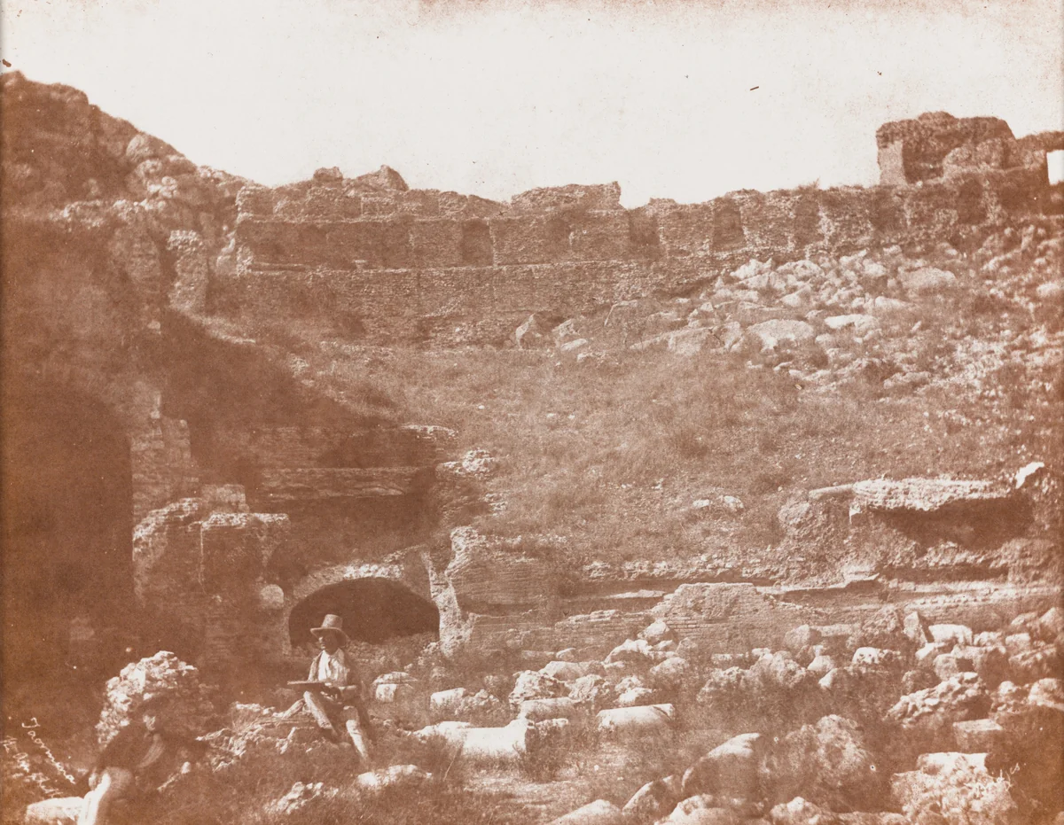 Amphitheatre at Taormina by George Wilson Bridges, photograph, 1846