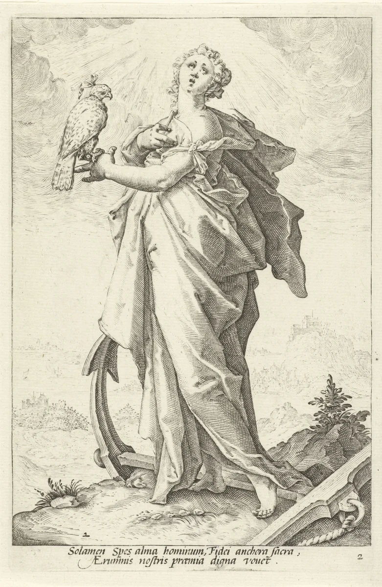 Hoop (Spes) by Unknown, print, 1585-1589