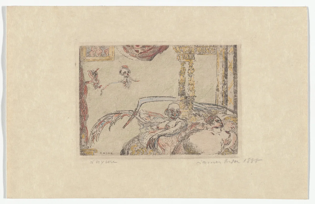 Lust (La Luxure) from The Deadly Sins (Les Péchés capitaux) by James Ensor, print, 1888